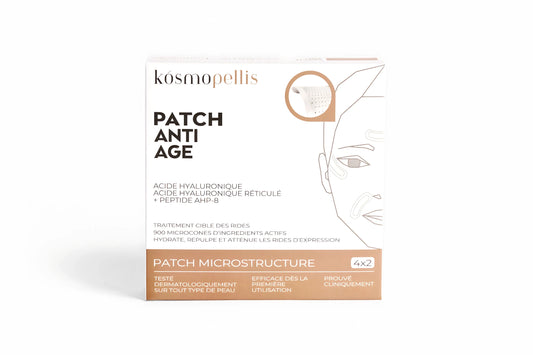Boite Patch Anti-Âge à micro-aiguilles pour atténuer les rides et ridules dexpression du visage