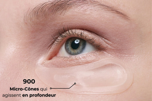 patch contour des yeux porté pour traiter les problèmes de cernes, rides et poches