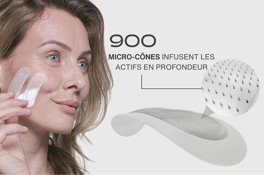 Patch anti-âge - 900 micro-cônes qui diffusent des actifs dans la peau