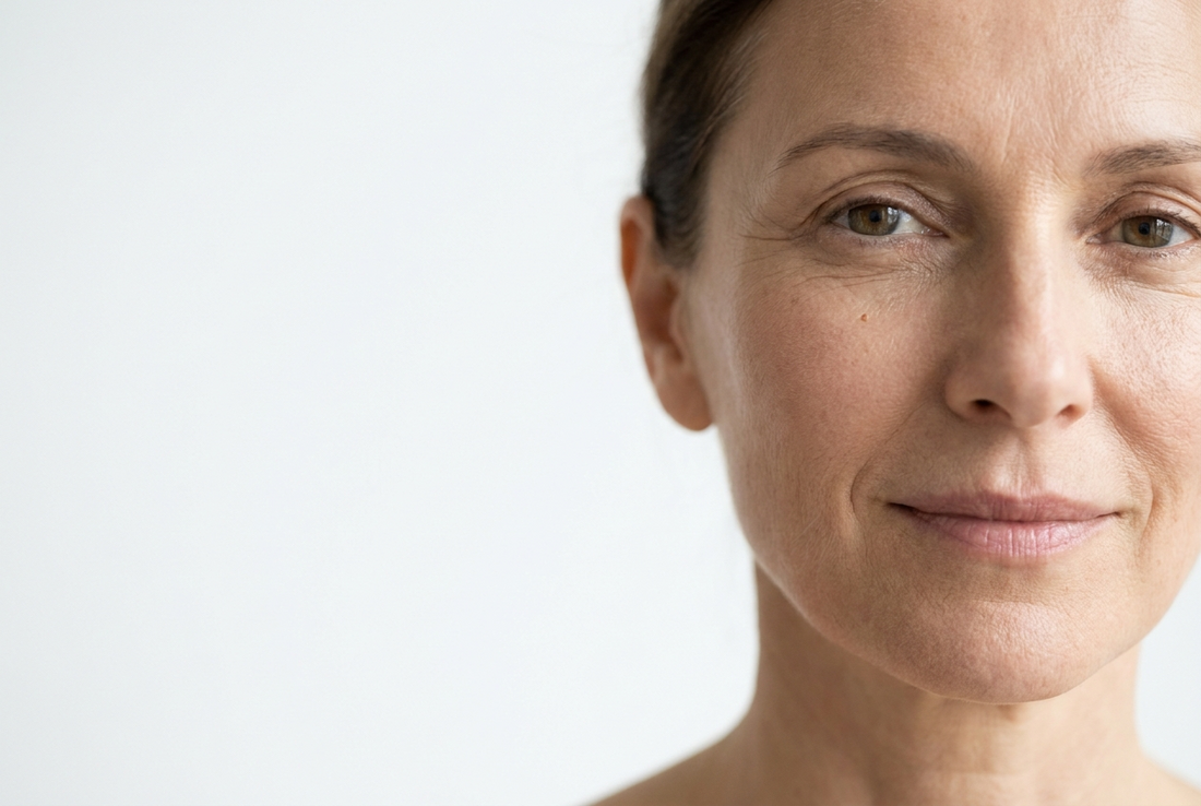 Contour de l'œil d'une femme de plus de 45 ans, cernes et poches — soin ciblé du regard