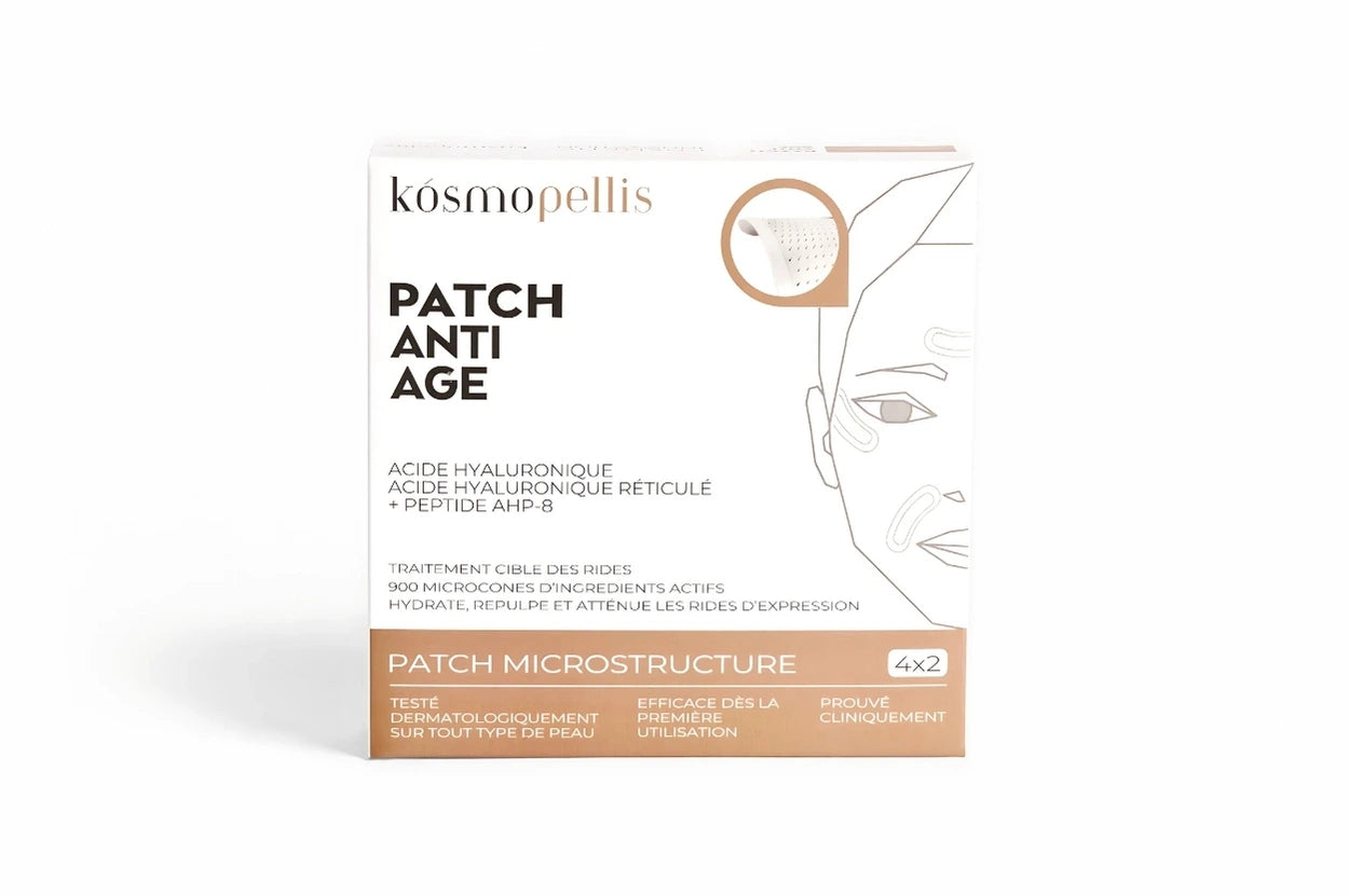 Cure patch anti-âge à micro aiguilles pour réduire les rides et ridules d'expression
