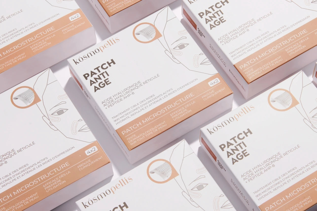 Cures patch anti-âge à micro aiguilles pour réduire les rides et ridules d'expression
