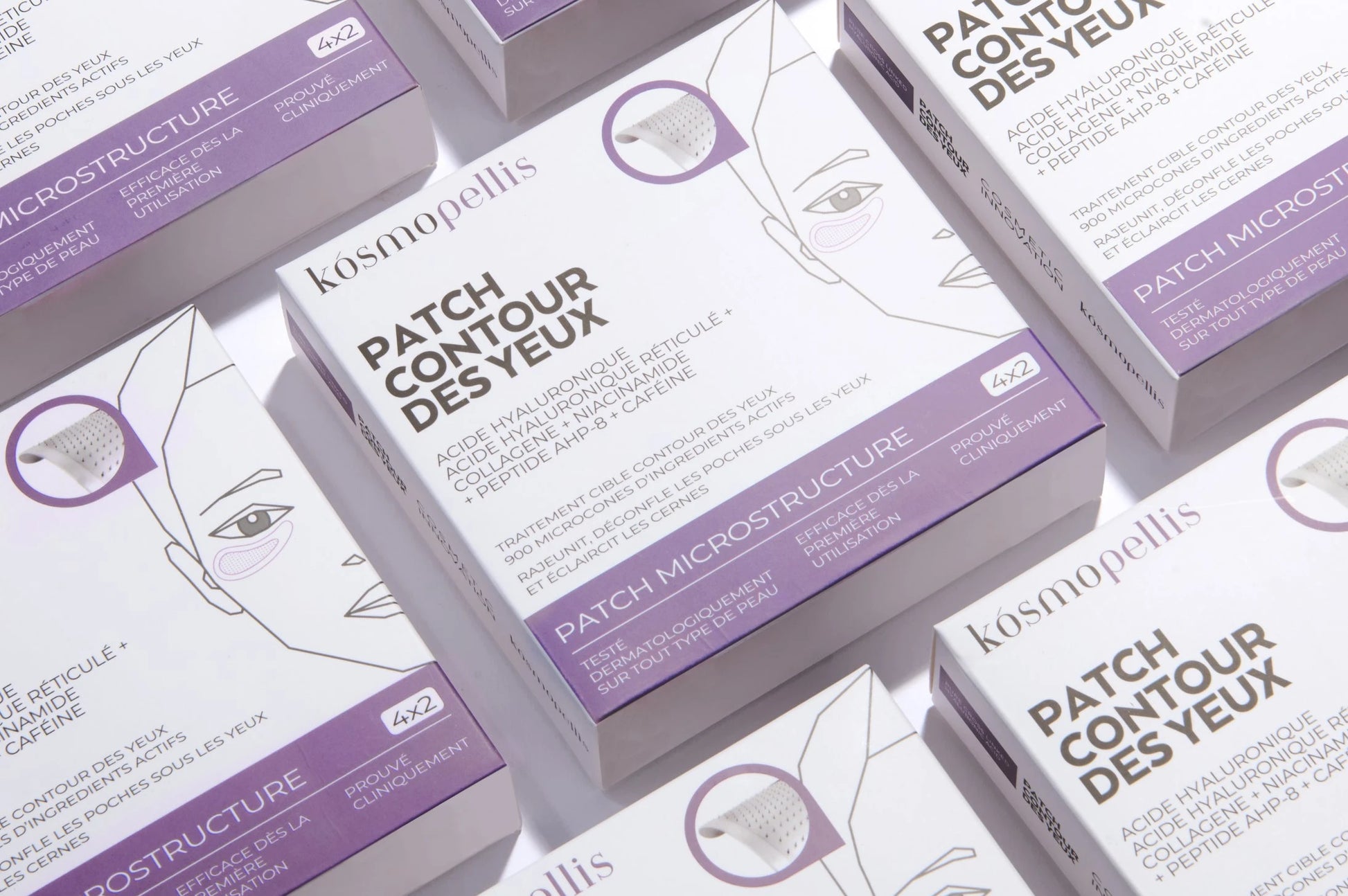 Cure patchs contour des yeux microneedling pour regard défatigué et hydraté