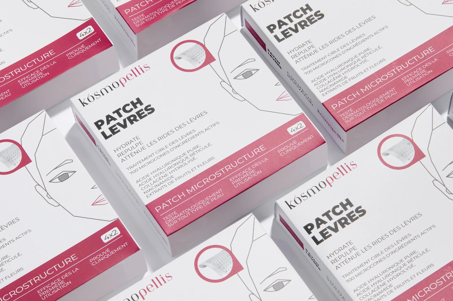 Cures de patch lèvres microneedling pour hydrater et repulper les lèvres