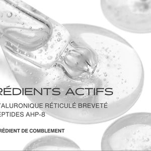 Ingrédients actifs présents dans le patch anti-âge microneedling : acide hyaluronique + peptides ahp-8