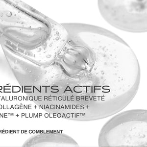Ingrédients actifs présents dans le patch lèvres microneedling : acide hyaluronique + collagène + niacinamides + volufiline + plump oleoactif