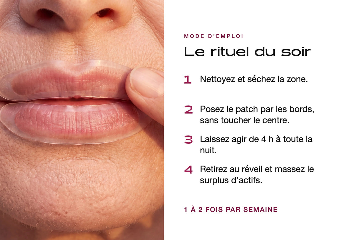 Mode d'emploi du Patch Lèvres : le rituel du soir en 4 étapes