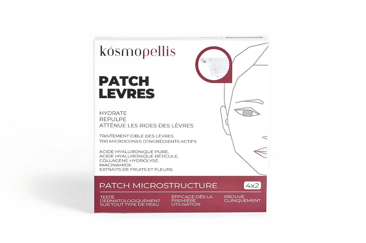 Patch lèvres à micro-aiguilles pour repulper et hydrater en profondeur