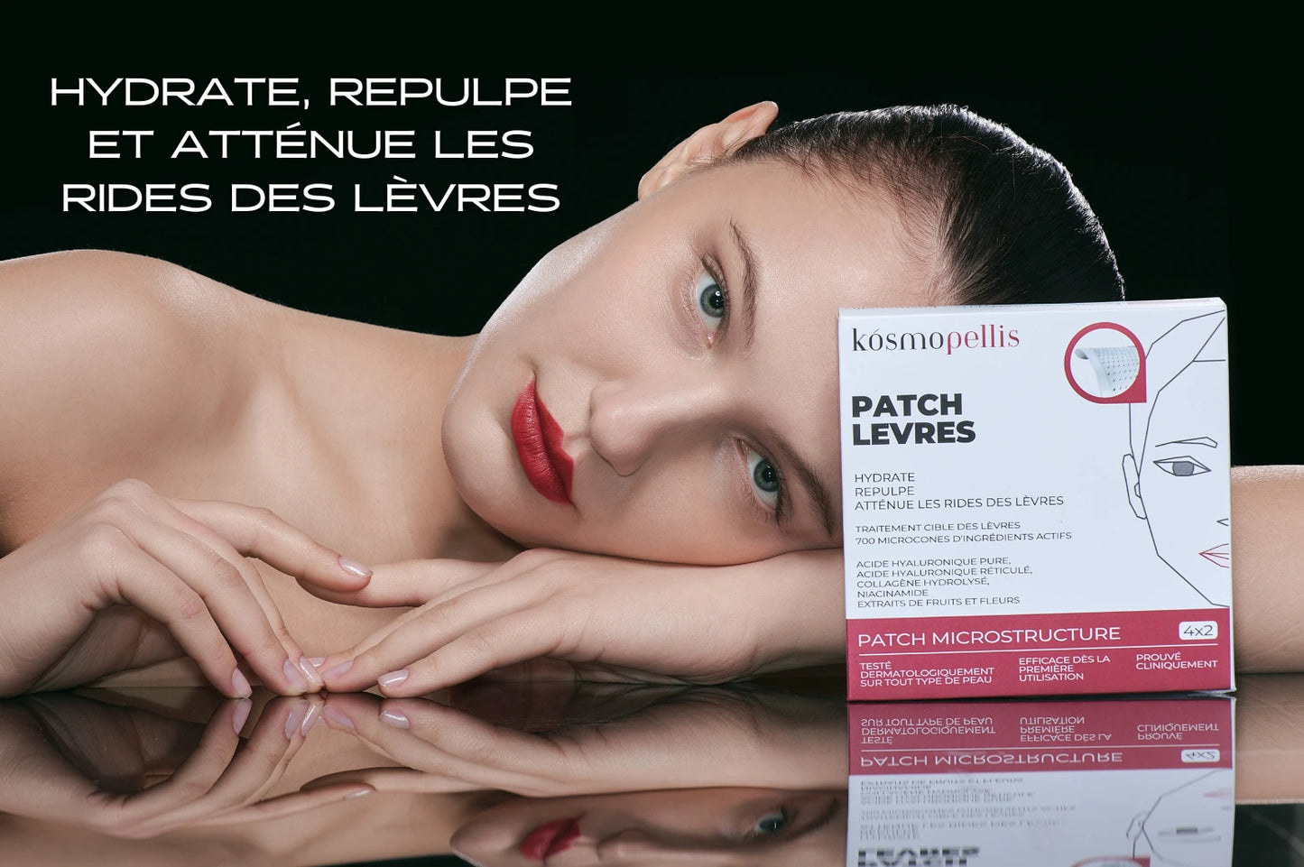 Patch lèvres microneedling pour des lèvres pulpeuses et hydratées