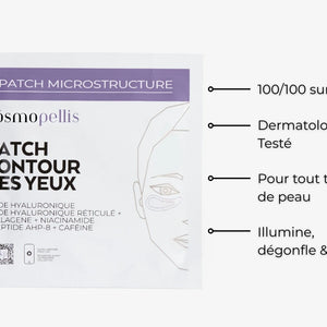 Pochette des patchs contour des yeux pour traiter les problèmes de cernes, rides et poches sous les yeux