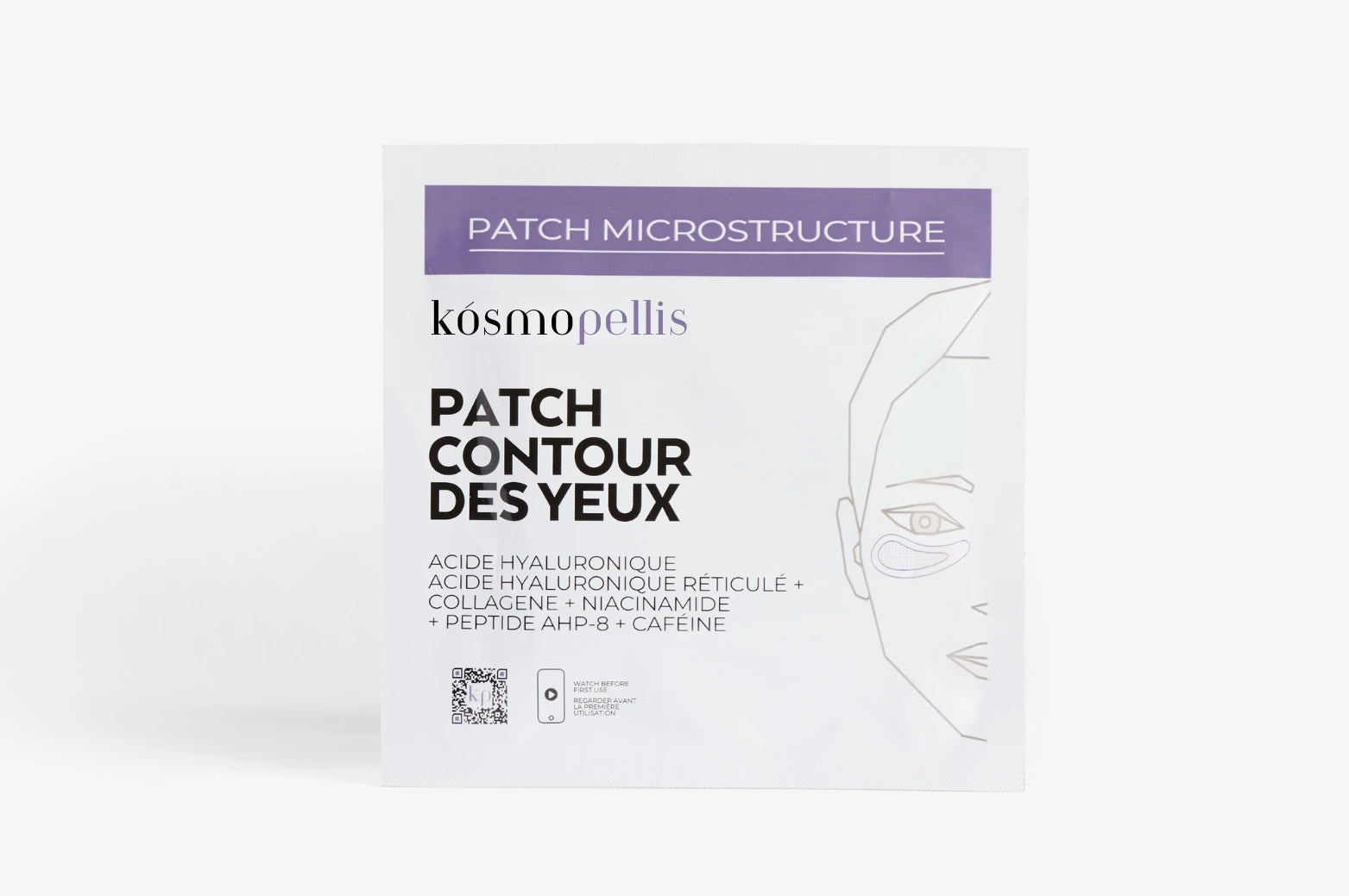 Pochette Patch Contour des Yeux Microneedling pour traiter les rides, cernes et poches sous les yeux