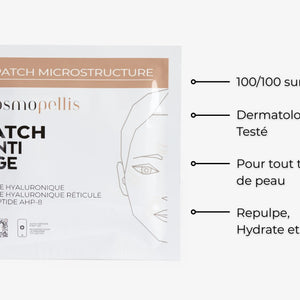 Pochette patch anti-âge Kósmopellis à micro-aiguilles pour rides et ridules du visage