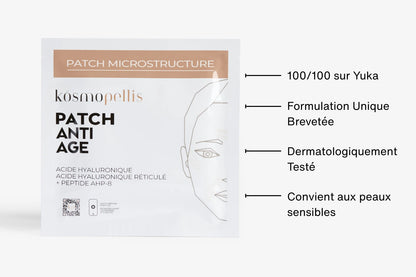 Pochette patch anti-âge pour réduire les rides et ridules du visage avec avantages